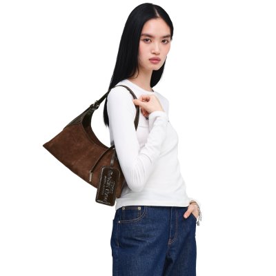 THE SMALL BELTED SACK BAG IN SUEDE